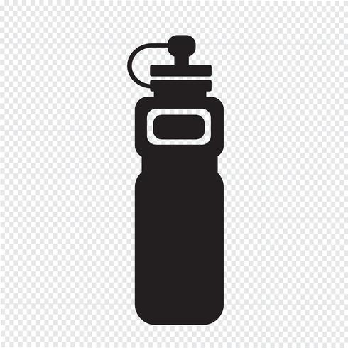 icône de bouteille d&#39;eau de sport vecteur