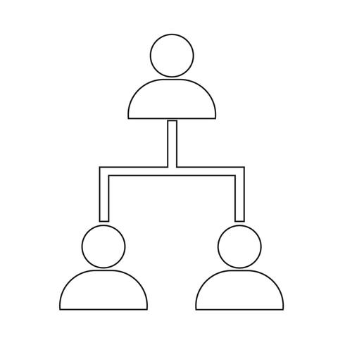 icône de réseau de personnes vecteur