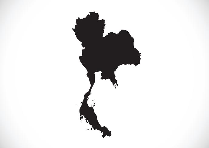 Carte de la Thaïlande symbole signe vecteur