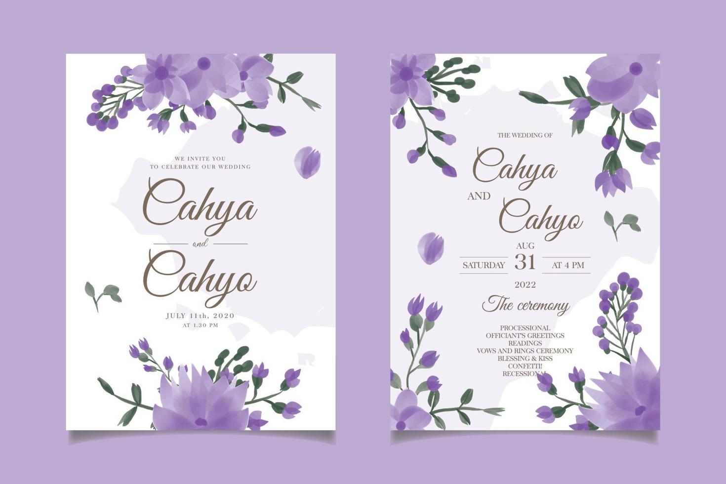 enregistrer la couronne de cadre floral aquarelle date avec résumé de fond de bouquet vecteur