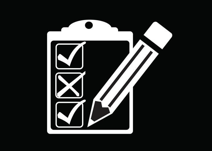icône de la liste de contrôle Symbole vecteur