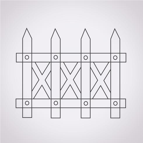 clôture symbole symbole vecteur