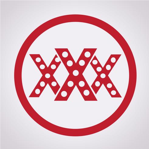 Symbole de symbole icône XXX vecteur