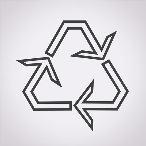 Recycler le symbole symbole vecteur