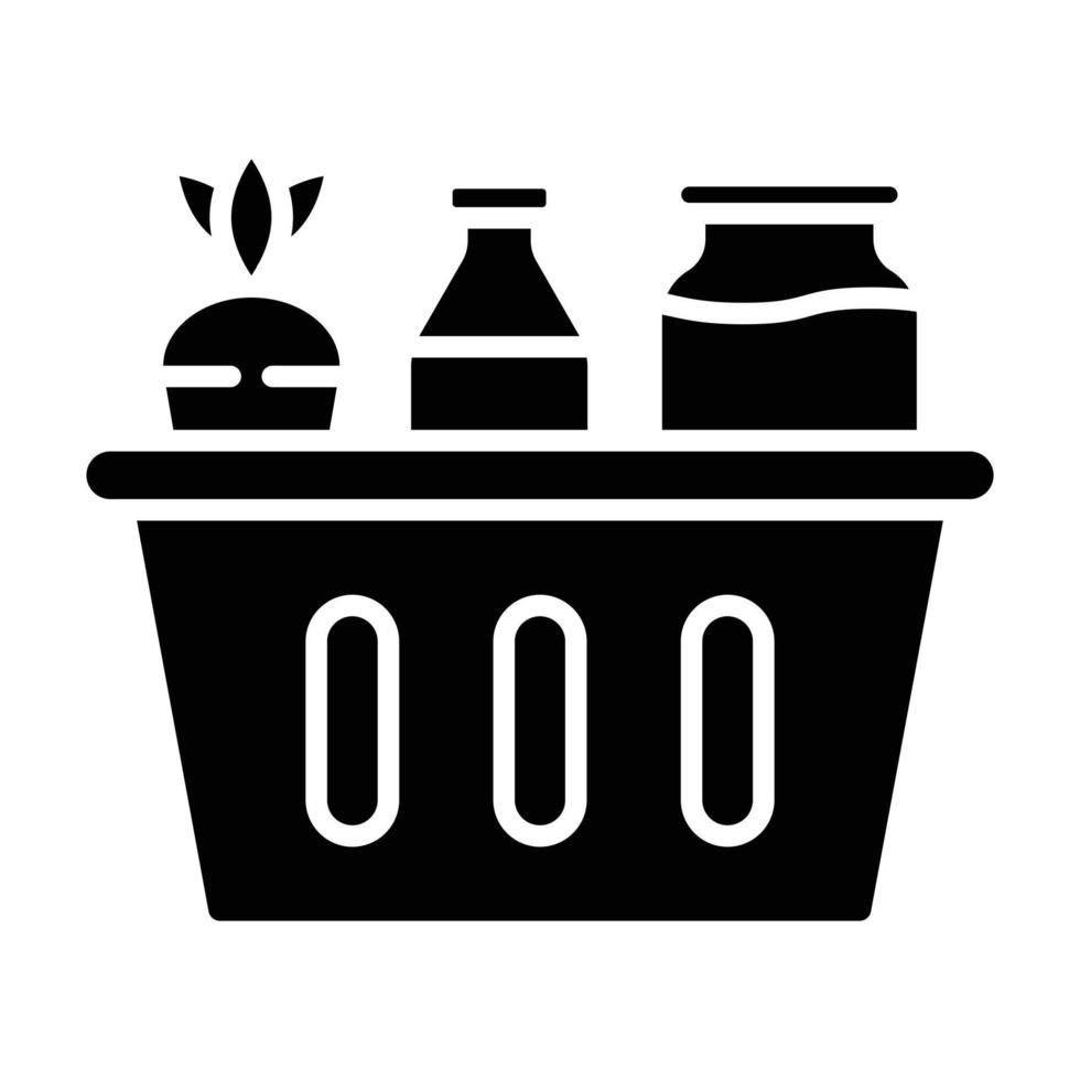 icône de glyphe d'épicerie vecteur