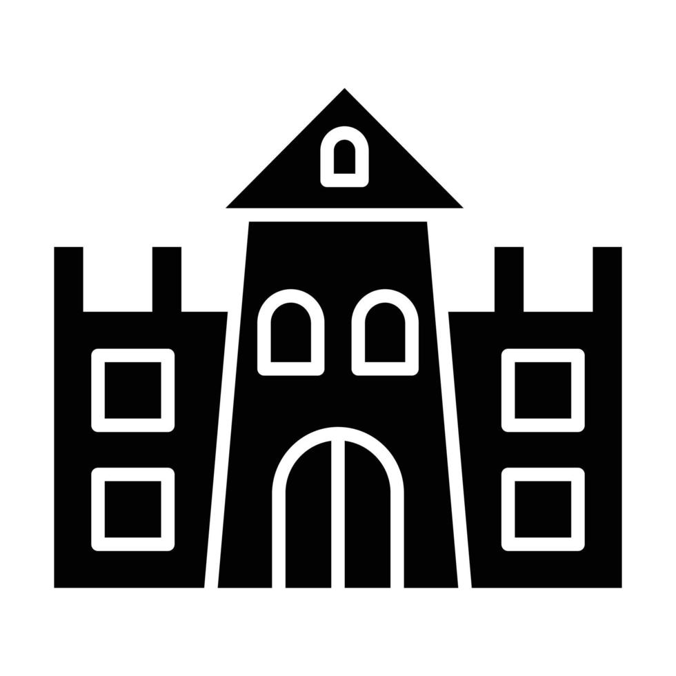 icône de glyphe de château de sable vecteur
