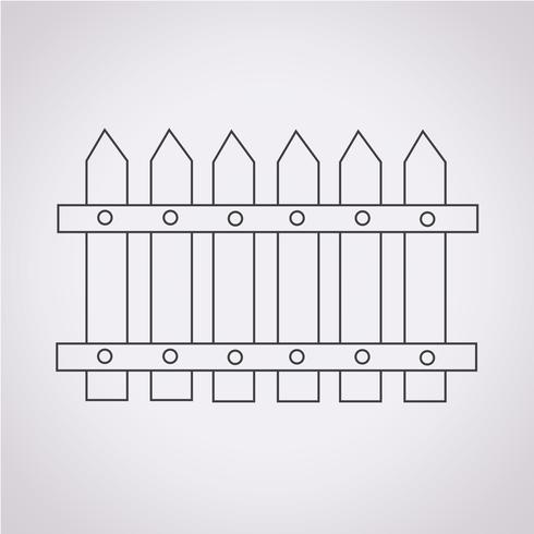 clôture symbole symbole vecteur