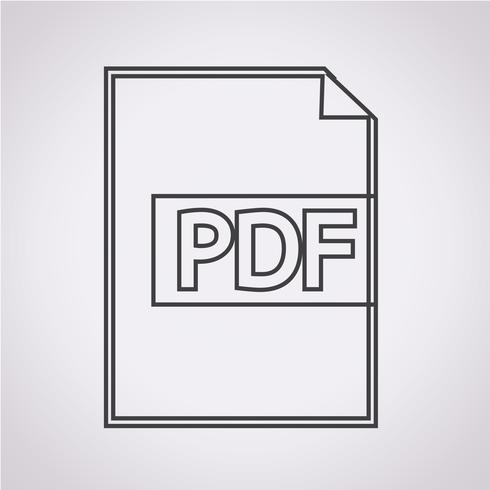 Icône de symbole PDF vecteur