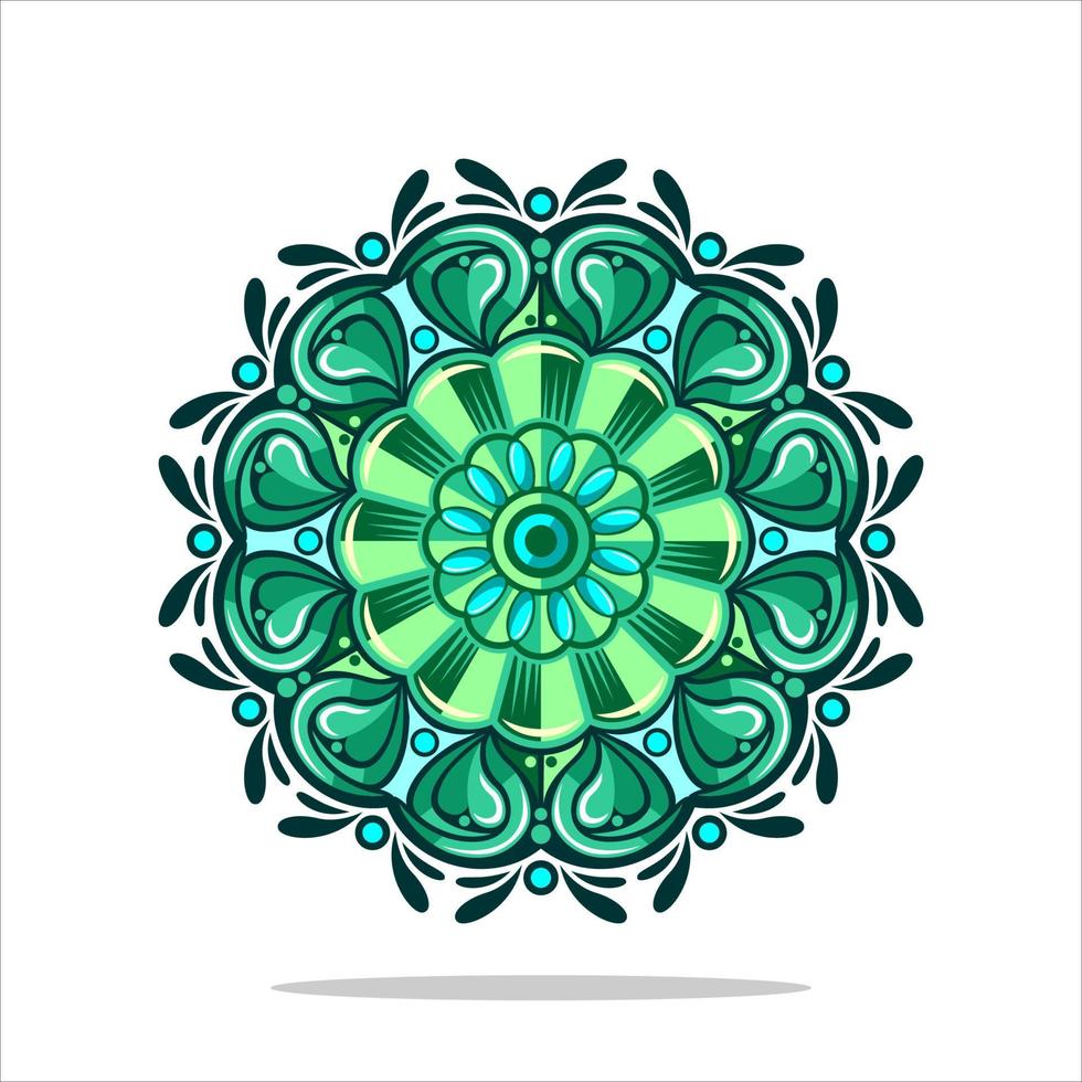 conception de vecteur d'art de mandala moderne avec un beau mélange de couleurs vecteur gratuit