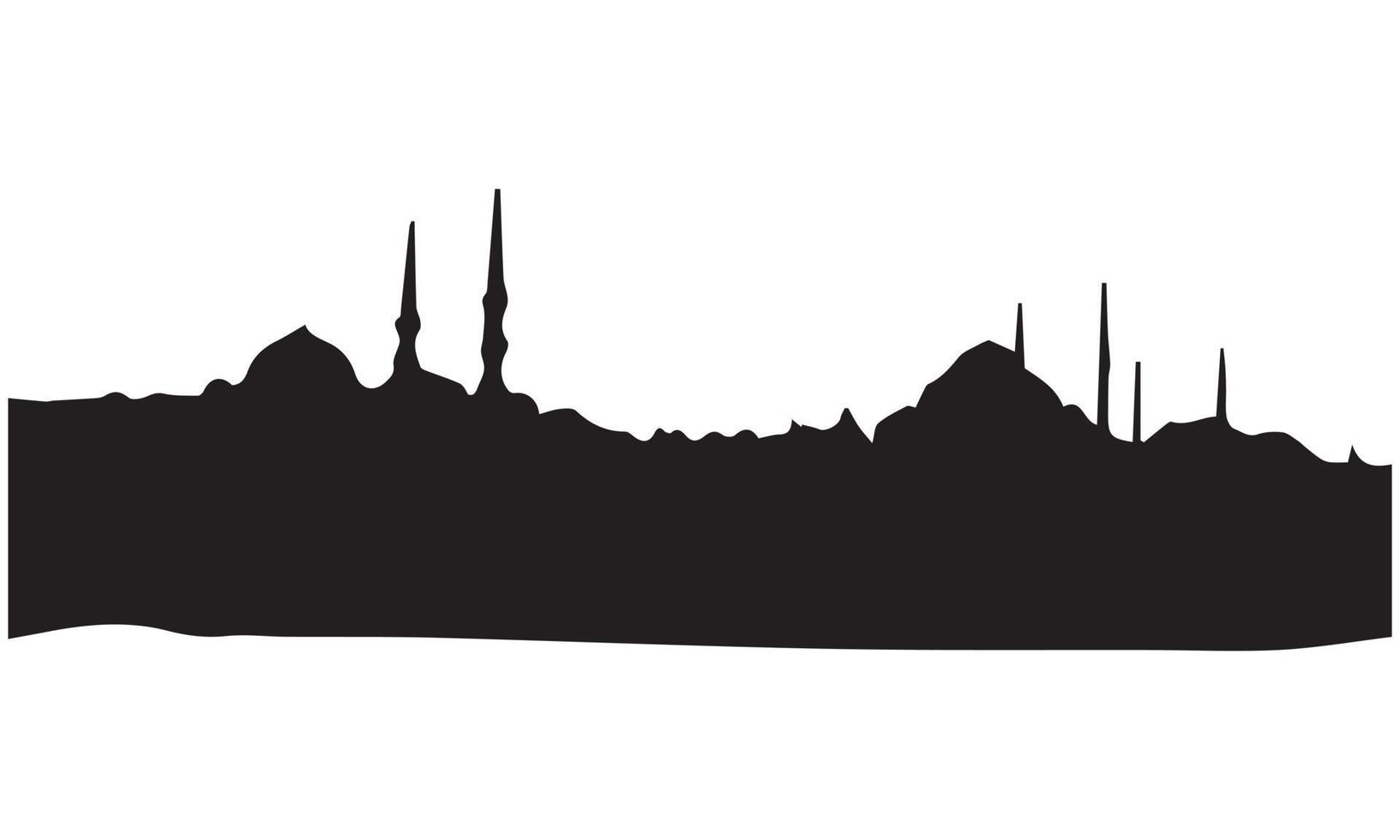 conception d'illustration vectorielle mosquée noir et blanc vecteur