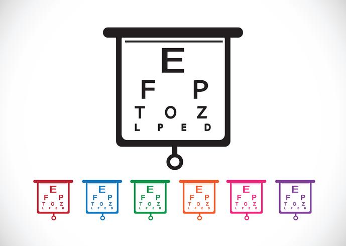 Illustration de test de graphique oculaire vecteur