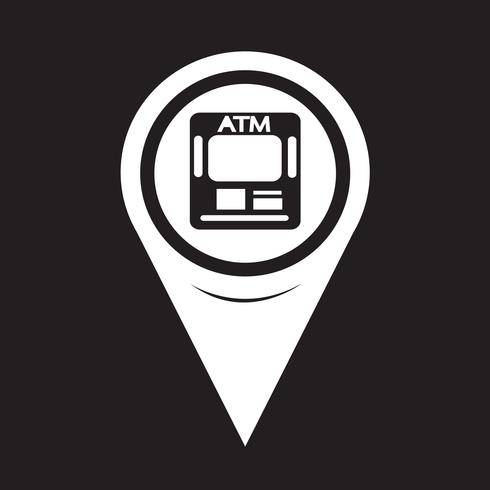 Icône de pointeur de carte ATM vecteur