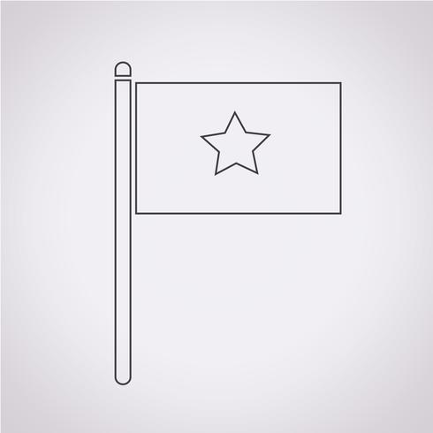 drapeau icône symbole signe vecteur