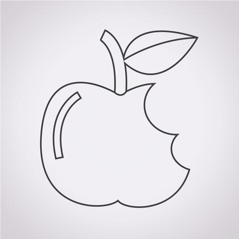 Signe symbole icône Apple vecteur
