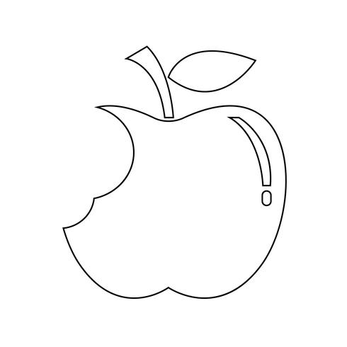 signe de symbole icône pomme vecteur