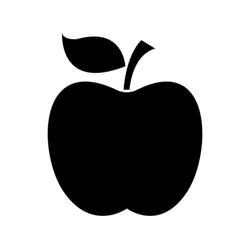 signe de symbole icône pomme vecteur