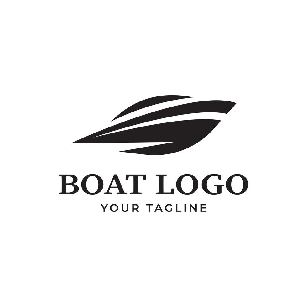 modèle de conception de logo de bateau abstrait simple sous forme de lettre s vecteur