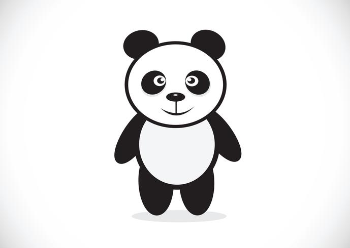 Personnage de dessin animé de panda vecteur