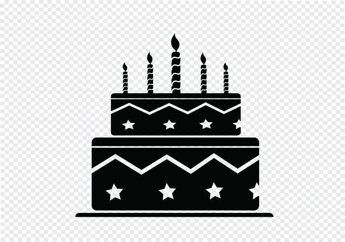 Icône de gâteau d&#39;anniversaire vecteur