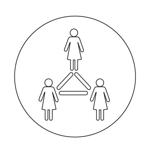 icône de réseau de personnes vecteur