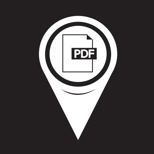 Pointeur de carte PDF Icon vecteur