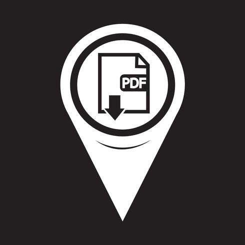 Pointeur de carte PDF icon vecteur