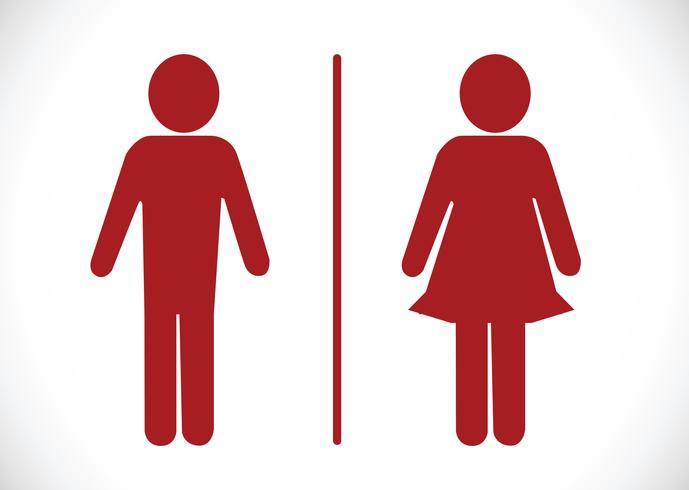 Icône de toilettes et pictogramme homme femme vecteur