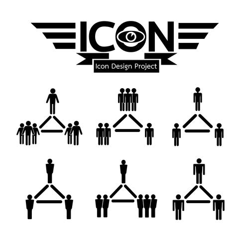 icône de réseau de personnes vecteur