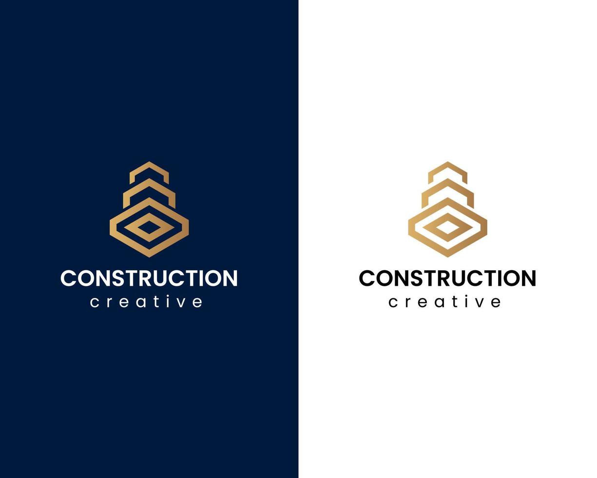 construction bâtiment logo icône vecteur de conception