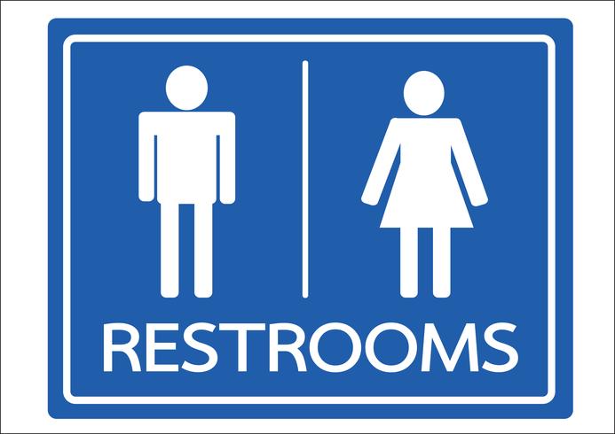 Symbole de toilettes homme et femme vecteur