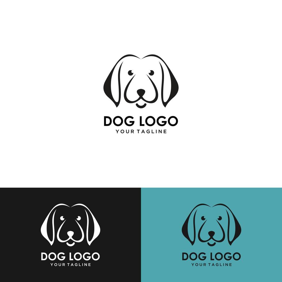 inspiration de conception de logo chat et chien dans la patte vecteur