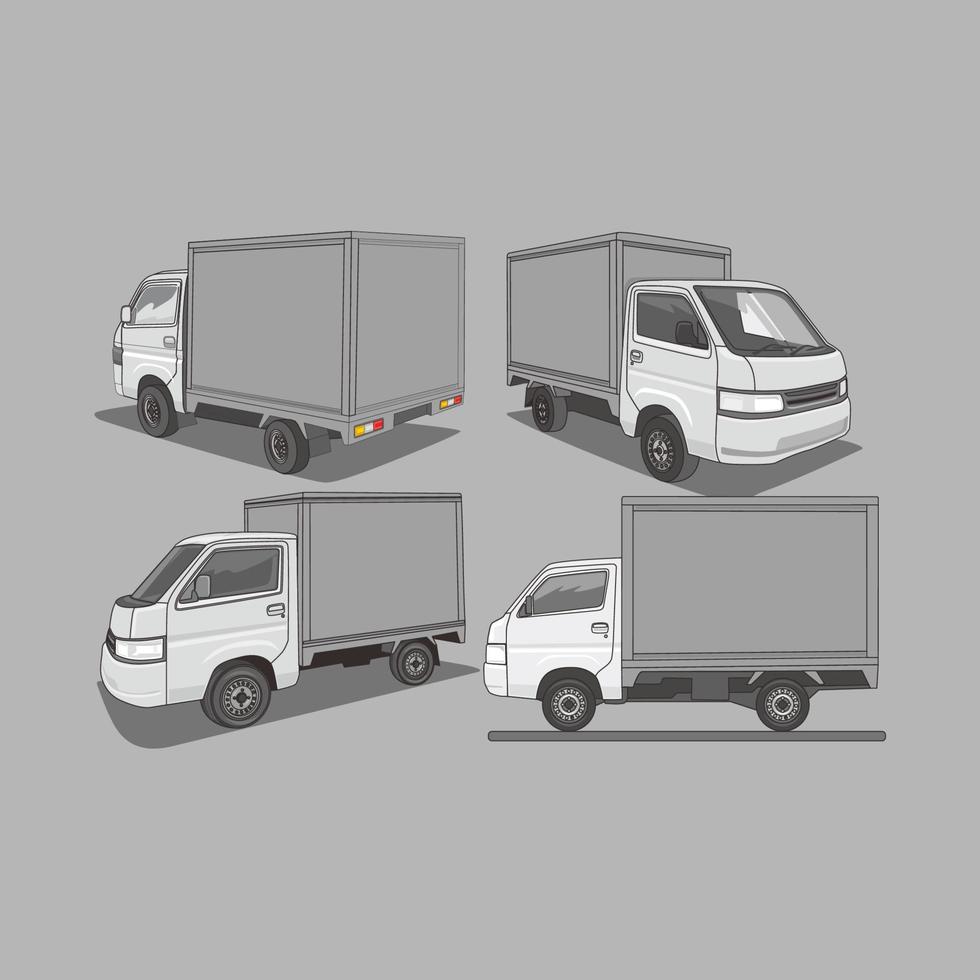 illustration de véhicule de transport de marchandises vecteur