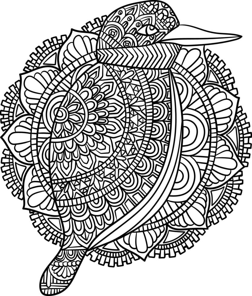 coloriages de mandala d'oiseaux pour adultes vecteur