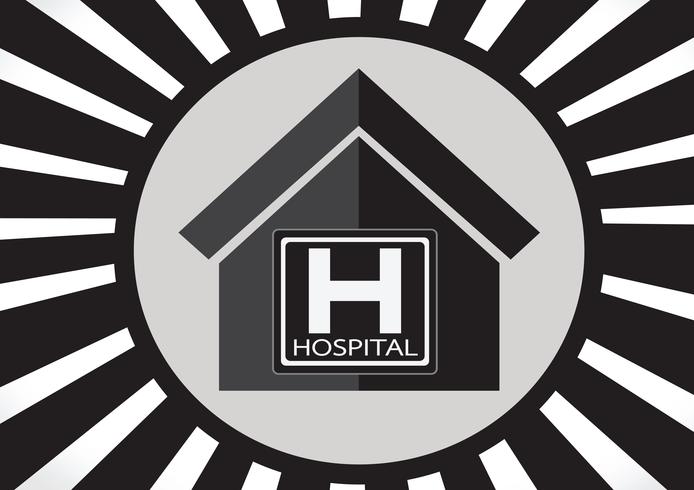 Hôpital, construction d&#39;icône illustration en illustration vecteur