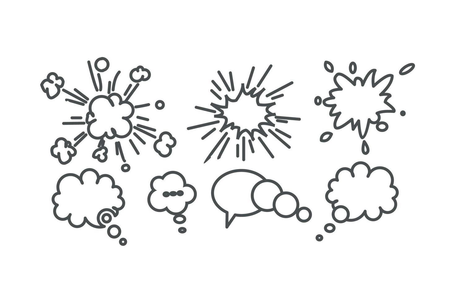 icône de boîte de dialogue, bulles de dessin animé de chat vecteur