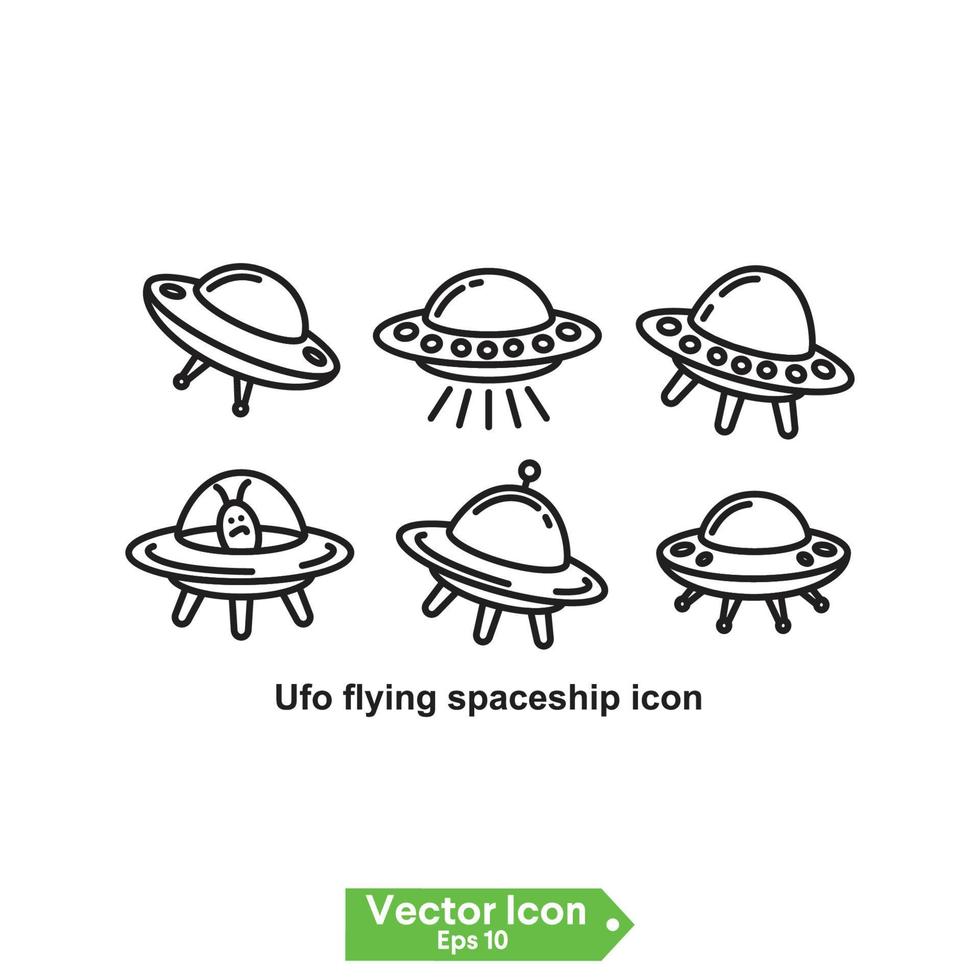 icône de vaisseau spatial volant ufo vecteur