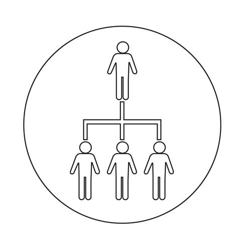 icône de réseau de personnes vecteur