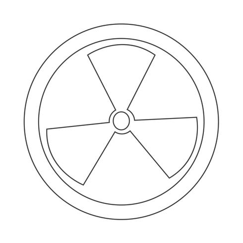 Icône de signe de radioactivité vecteur