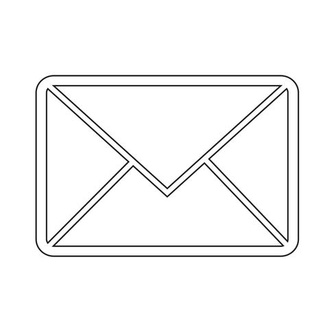 icône de symbole de courrier électronique vecteur