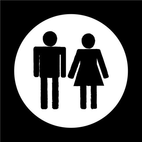 homme et femme icône de contacts vecteur