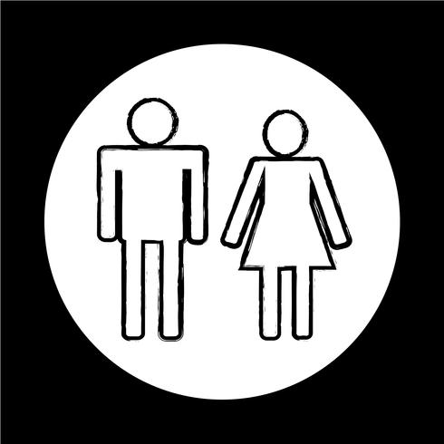 homme et femme icône de contacts vecteur