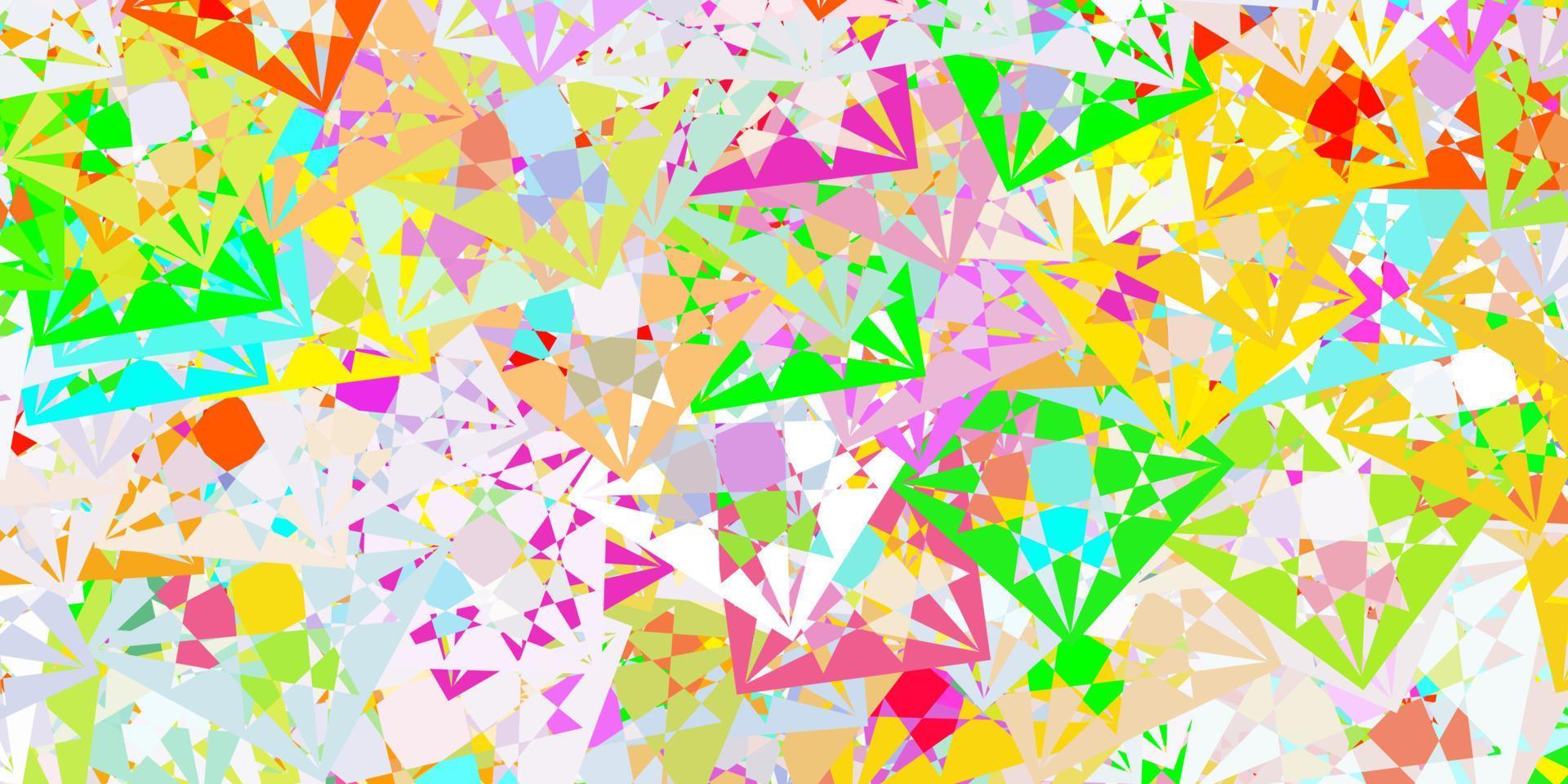 disposition de vecteur multicolore clair avec des formes triangulaires.
