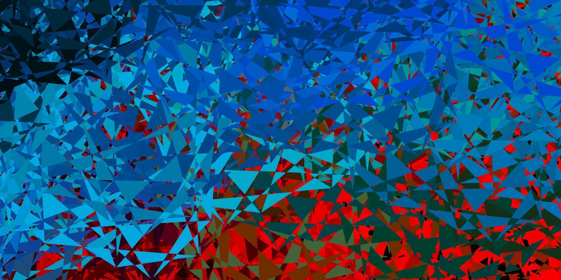 disposition de vecteur bleu clair, rouge avec des formes triangulaires.