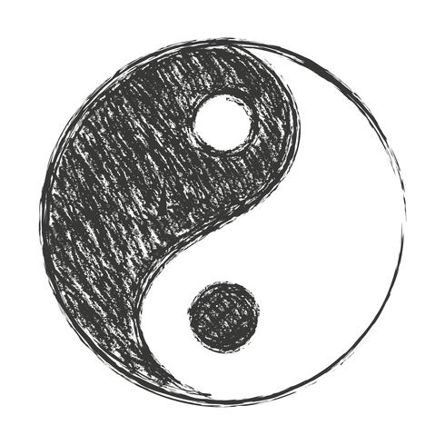 fond de yin yang vecteur