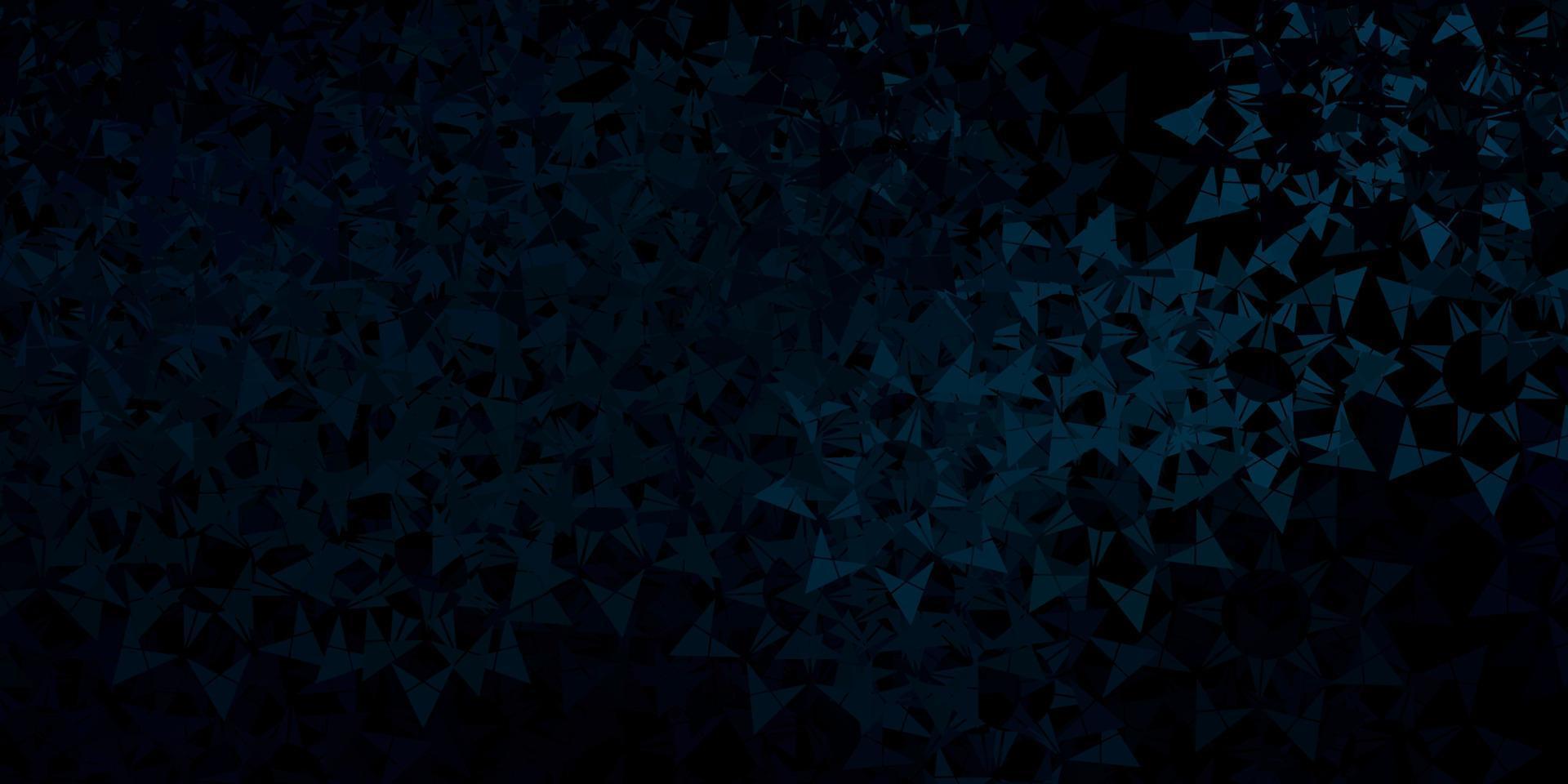 disposition de vecteur bleu foncé avec des lignes, des triangles.