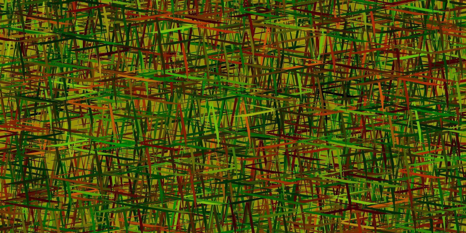 texture vectorielle vert foncé, jaune avec des lignes colorées. vecteur