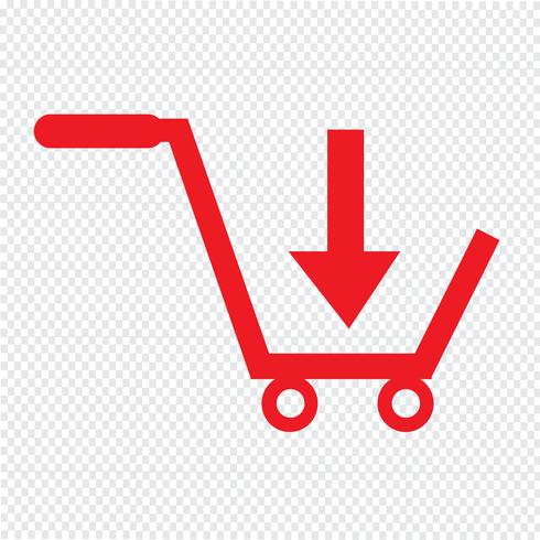 acheter shopping cart icône symbole Illustration design vecteur