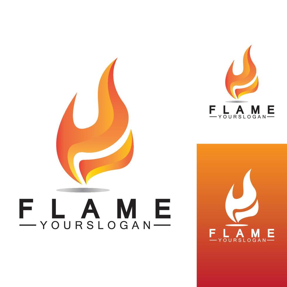 modèle de conception de feu flamme logo icône vector