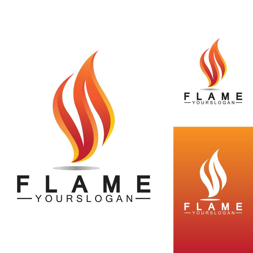 modèle de conception de feu flamme logo icône vector