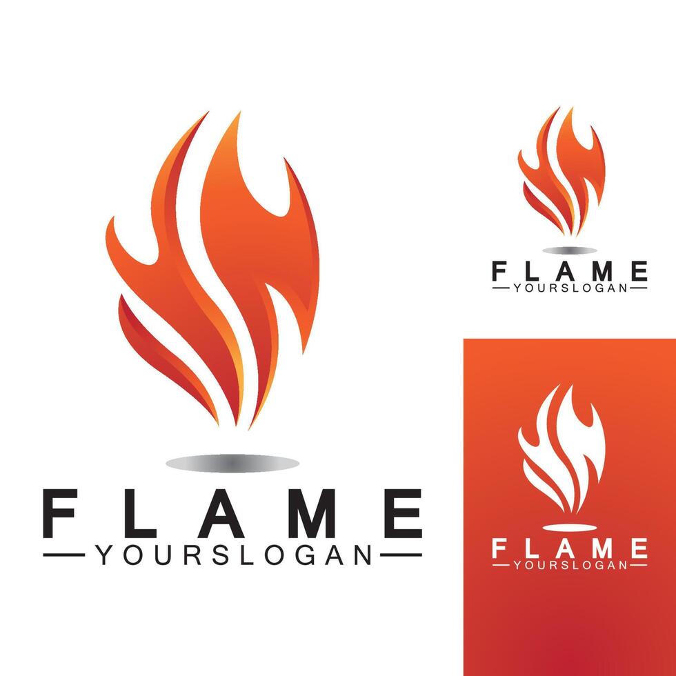 modèle de vecteur de conception de logo de flamme de feu